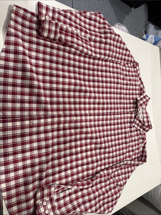 Oak Hill Other - Men's Red and White Plaid Button-Down Shirt